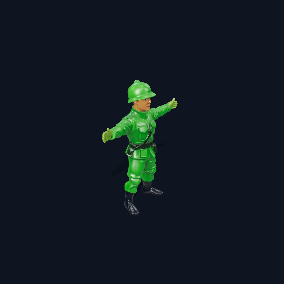 Green Soldier Figurine model pack